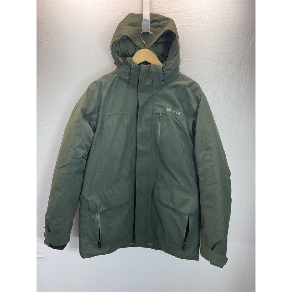Marmot Mens Yorktown Featherless Hoodie Jacket M‎ Dk Green 3M Discontinued Heavy